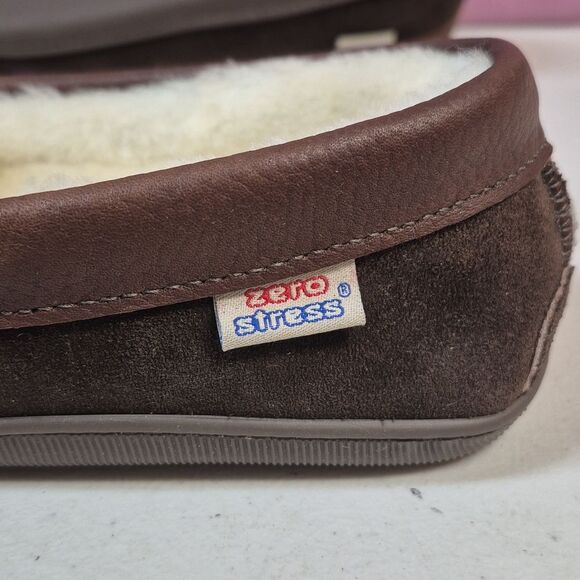 Zero Stress Men's 8M Brown Moccasins - New - Picture 5 of 6